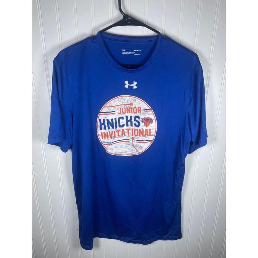 Boys Under Armour Blue Junior Knicks Invitational T-Shirt - Medium